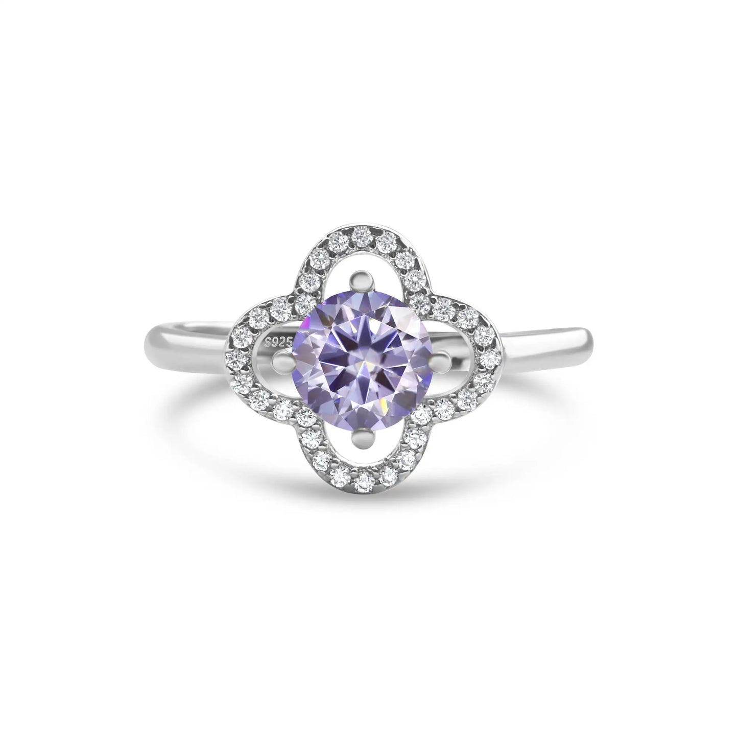1 Carat Moissanite Flower Ring