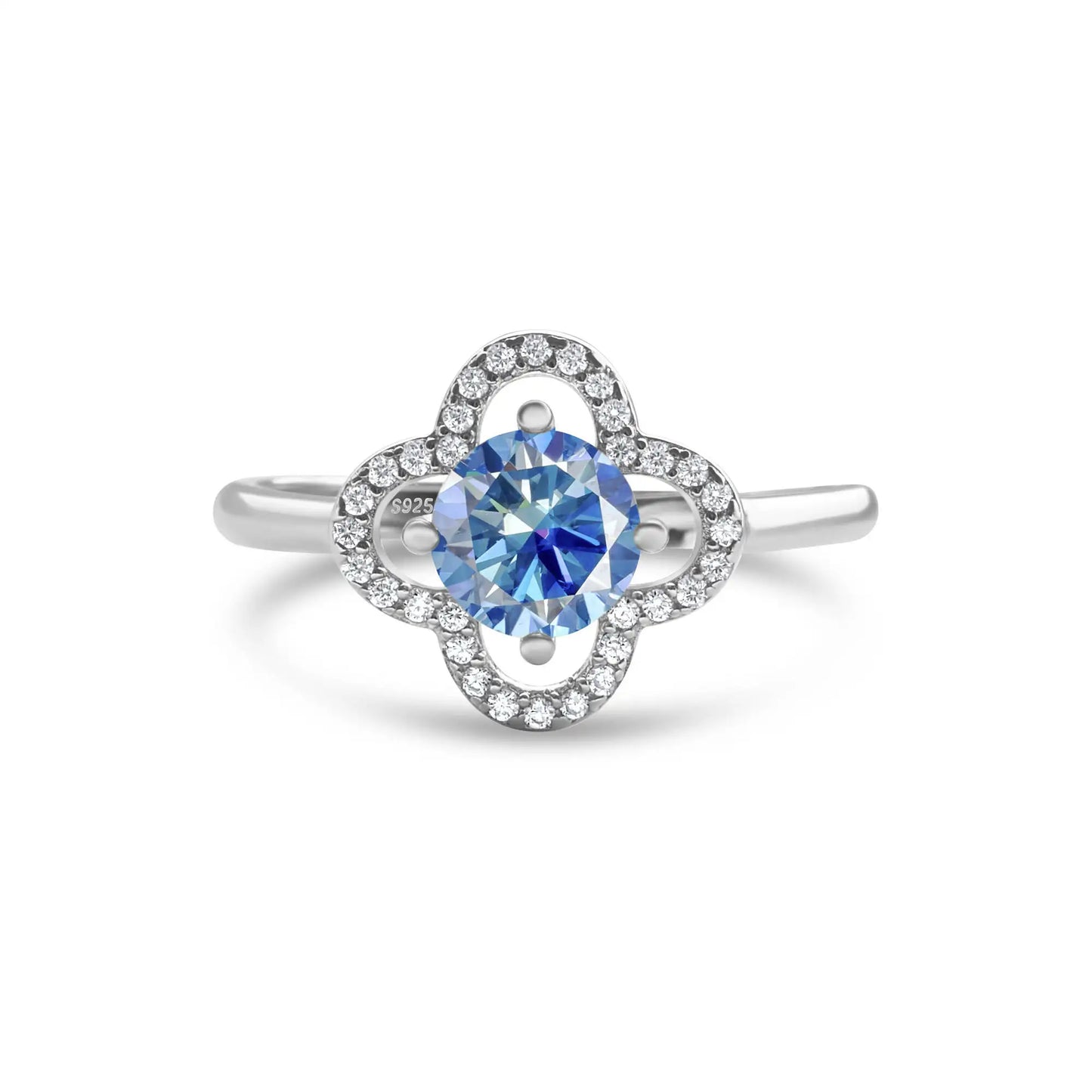 1 Carat Moissanite Flower Ring