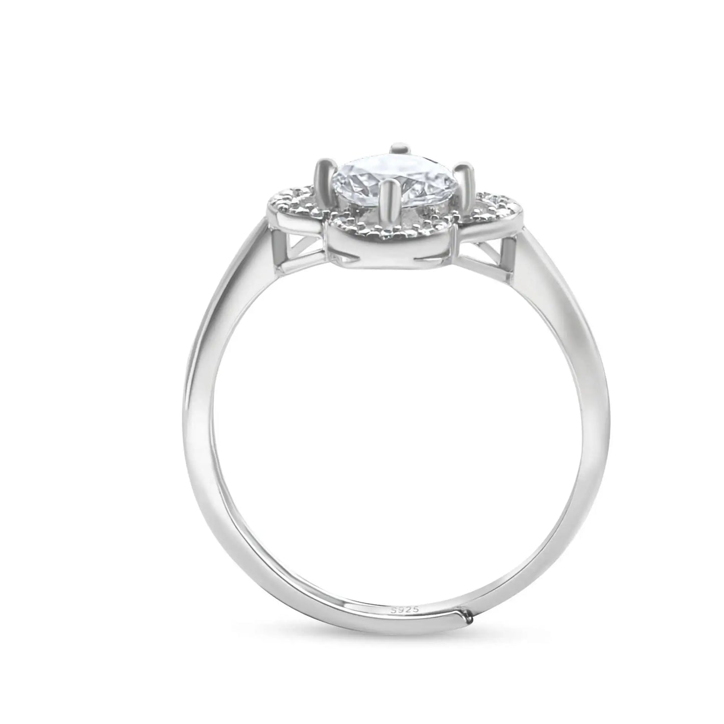 1 Carat Moissanite Flower Ring