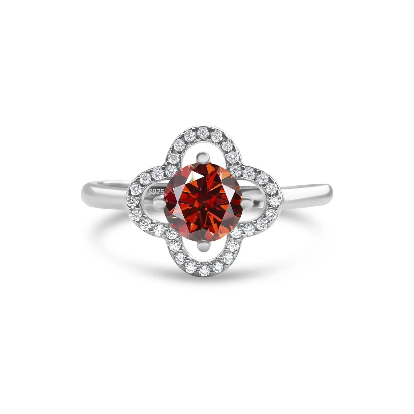 1 Carat Moissanite Flower Ring