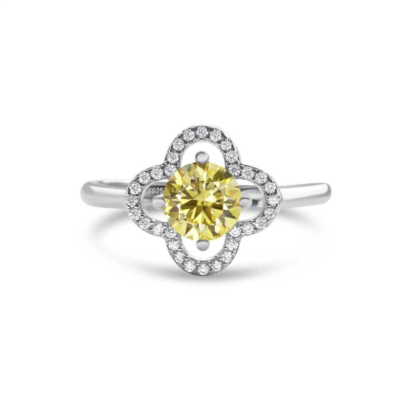 1 Carat Moissanite Flower Ring