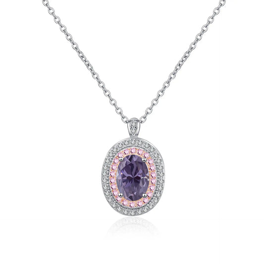 1CT Moissanite Double color Necklace