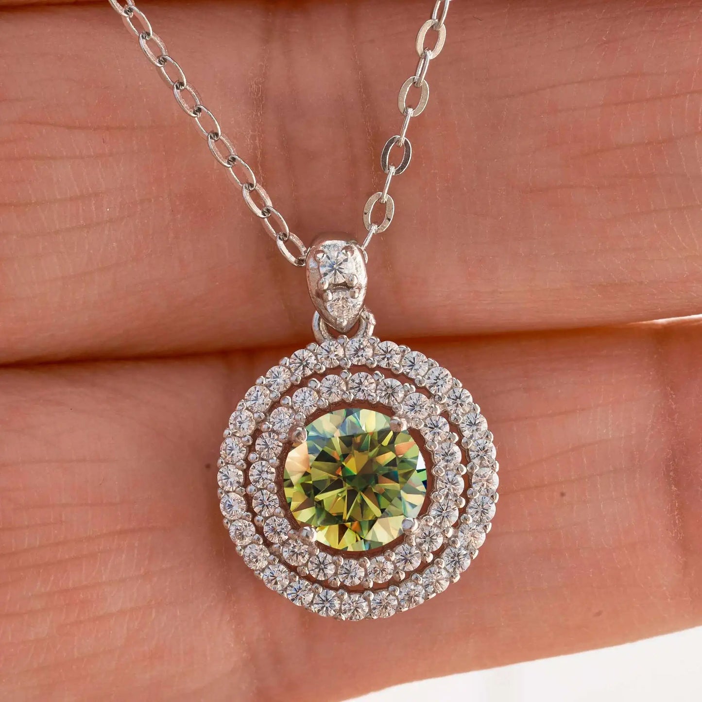 1 Carat Moissanite Pendant Necklace