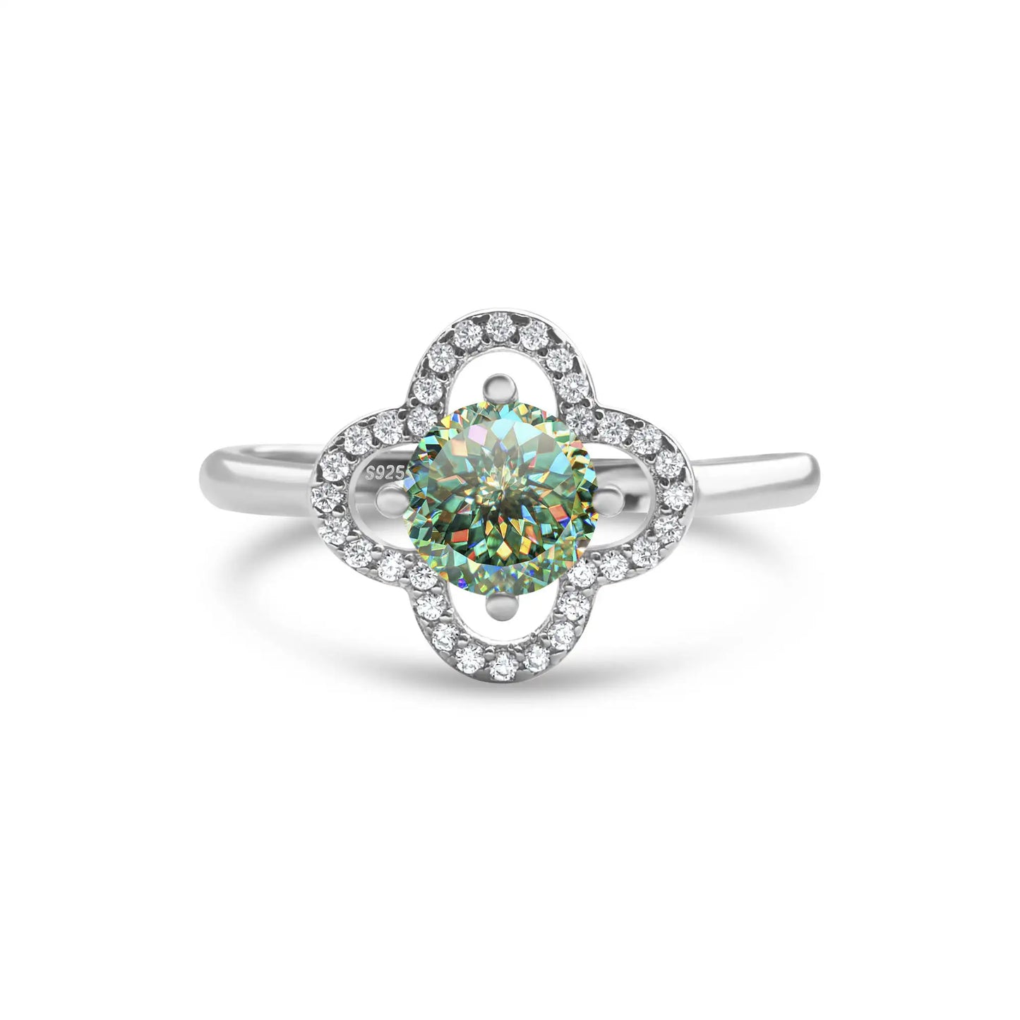 1 Carat Moissanite Flower Ring
