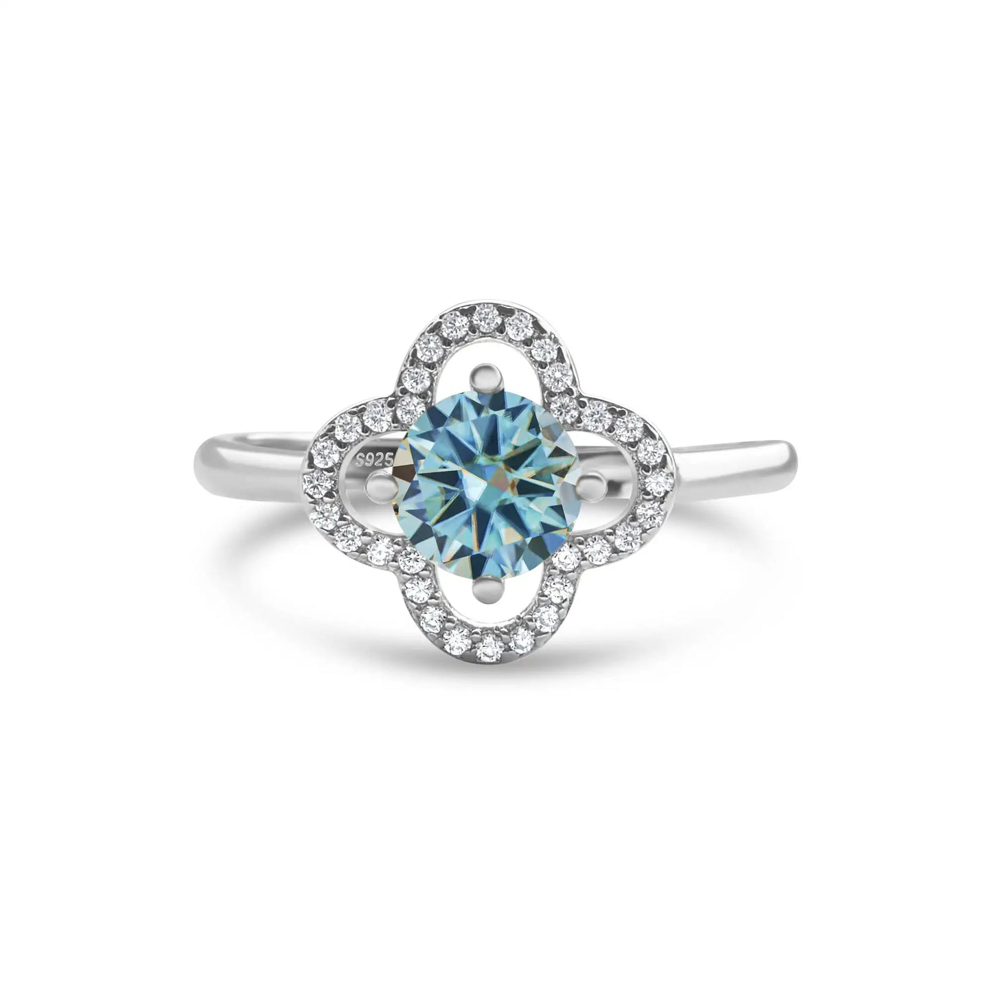 1 Carat Moissanite Flower Ring