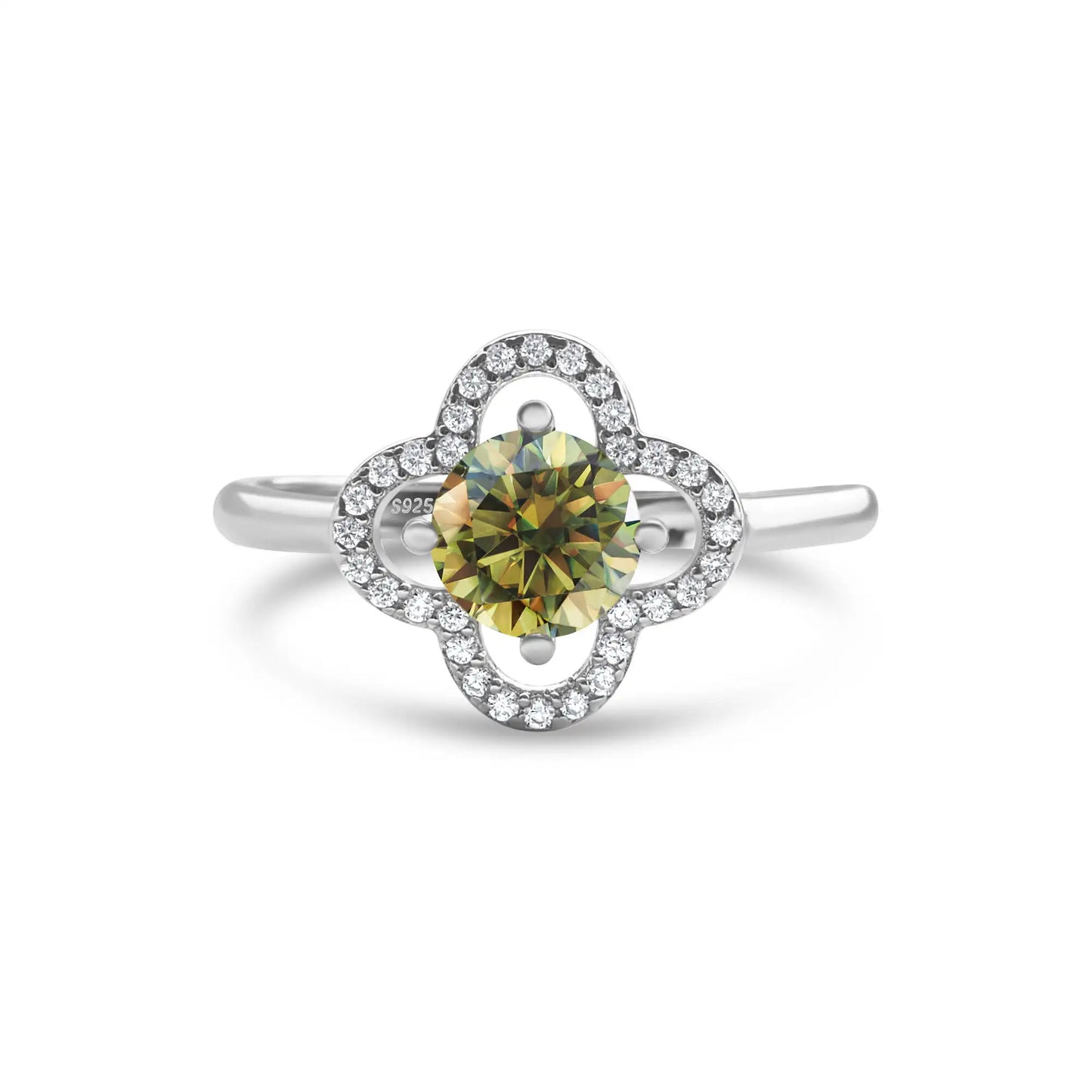 1 Carat Moissanite Flower Ring