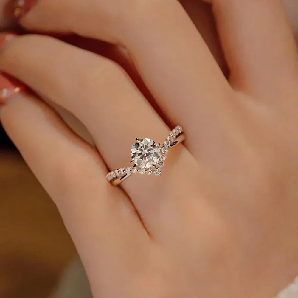 1 Carat Moissanite Bridal Ring Set