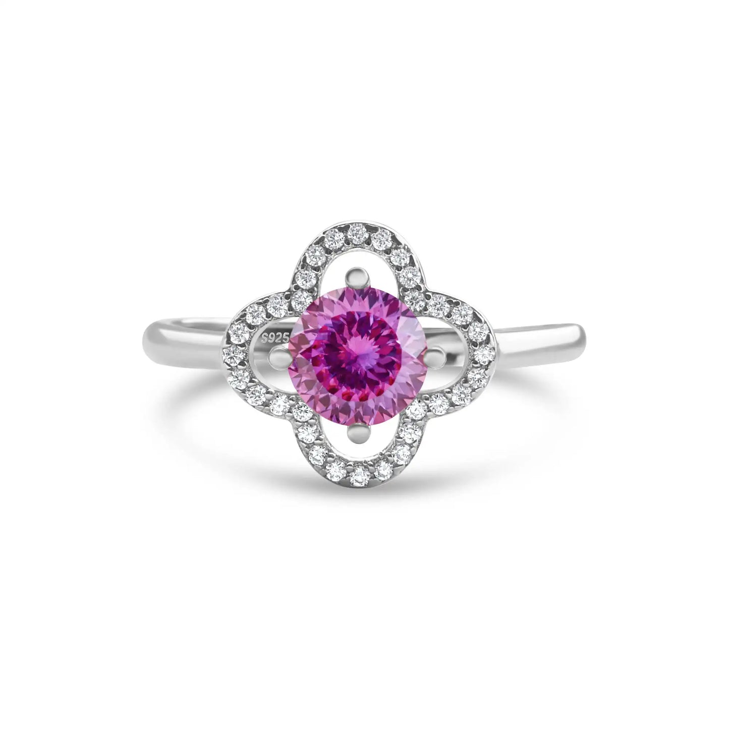 1 Carat Moissanite Flower Ring
