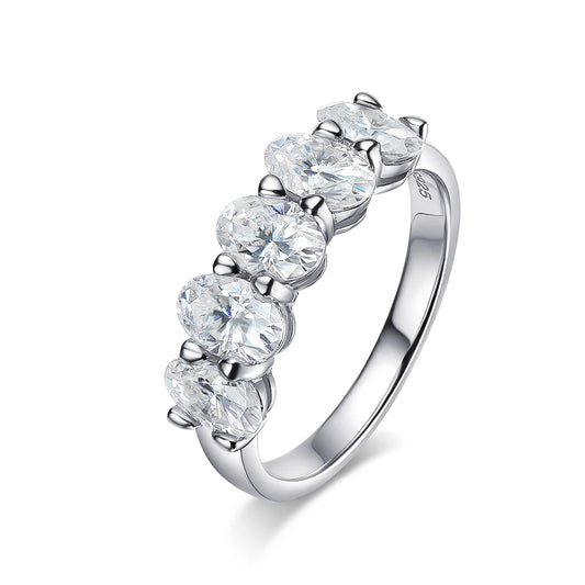 0.5ct Oval Moissanite Solitaire