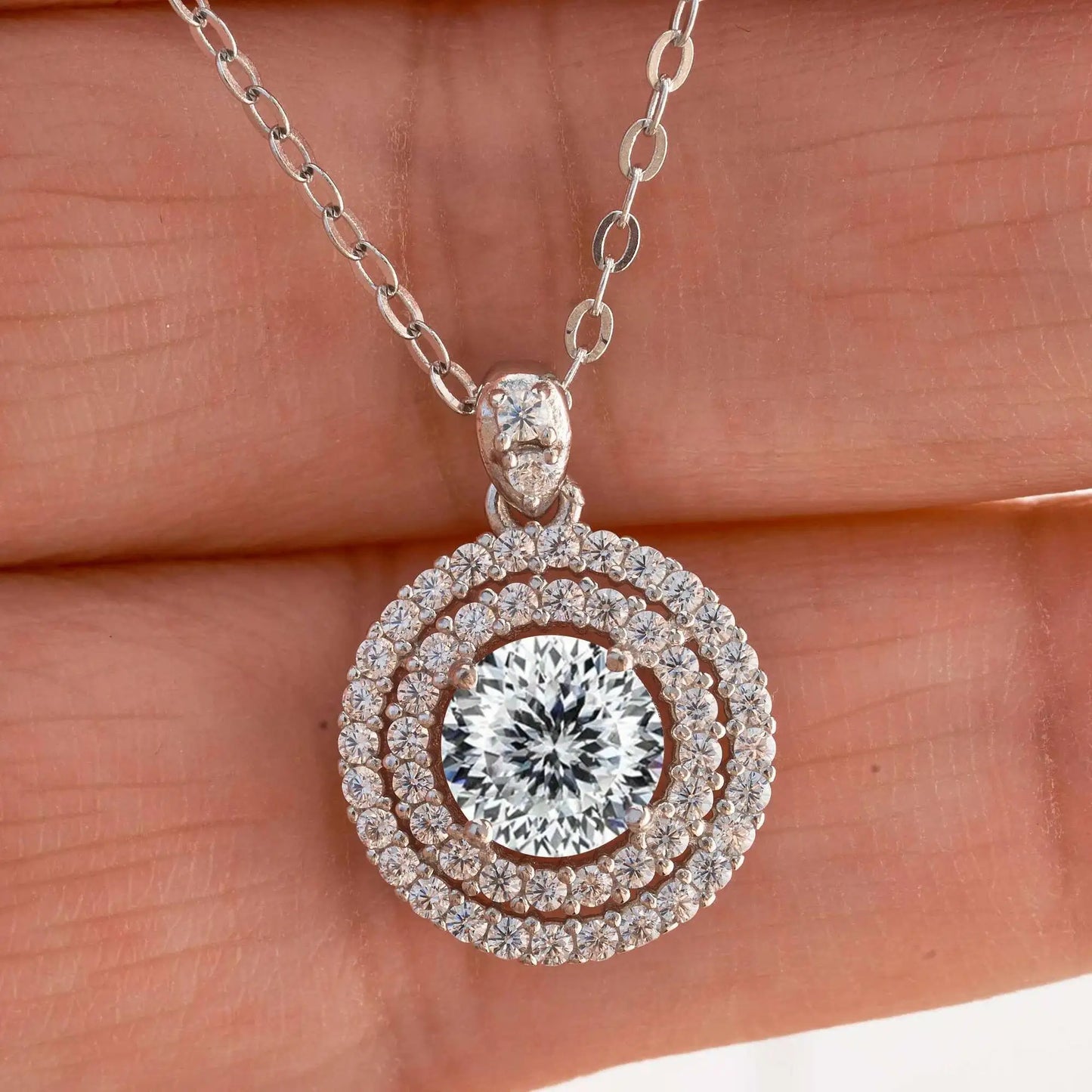 1 Carat Moissanite Pendant Necklace