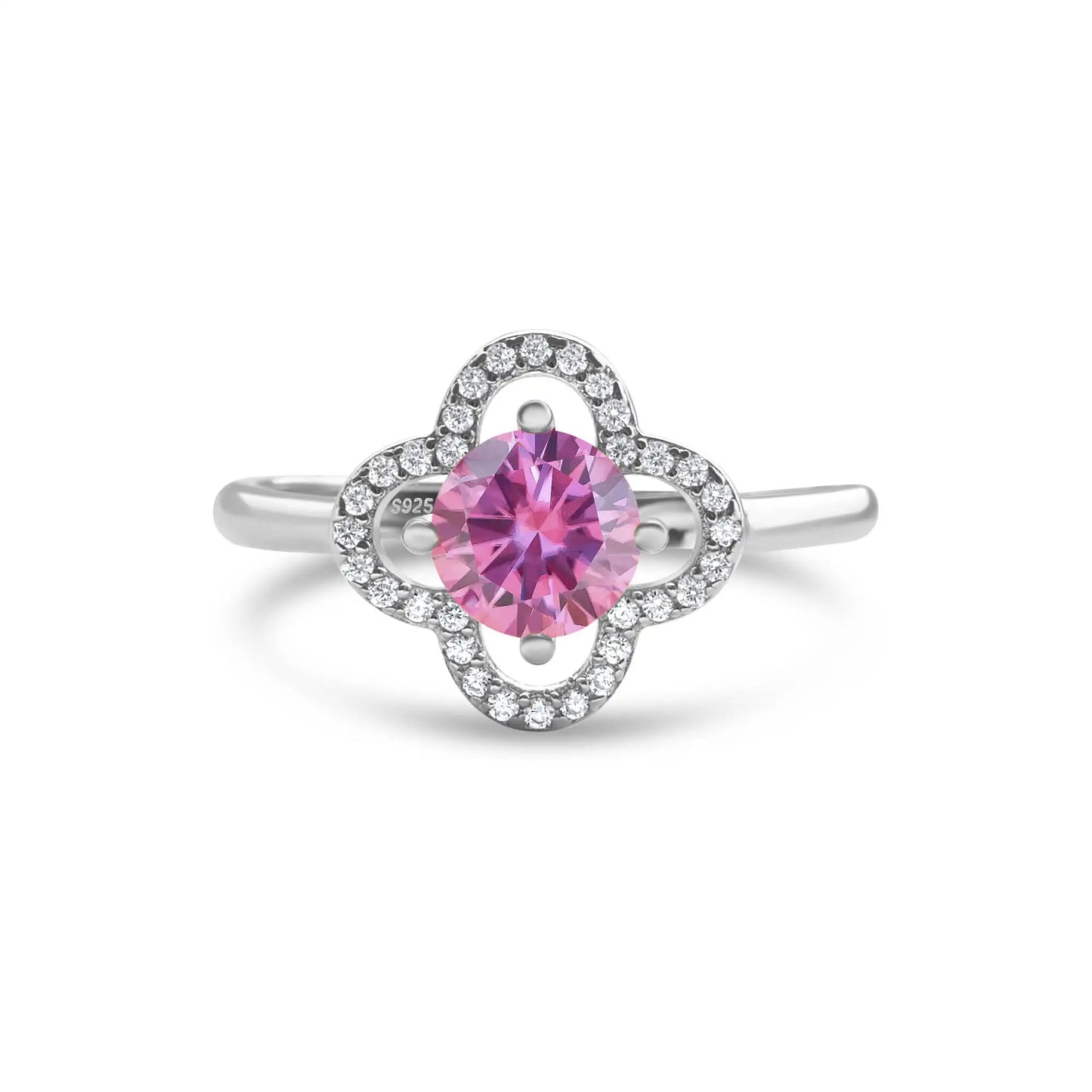 1 Carat Moissanite Flower Ring