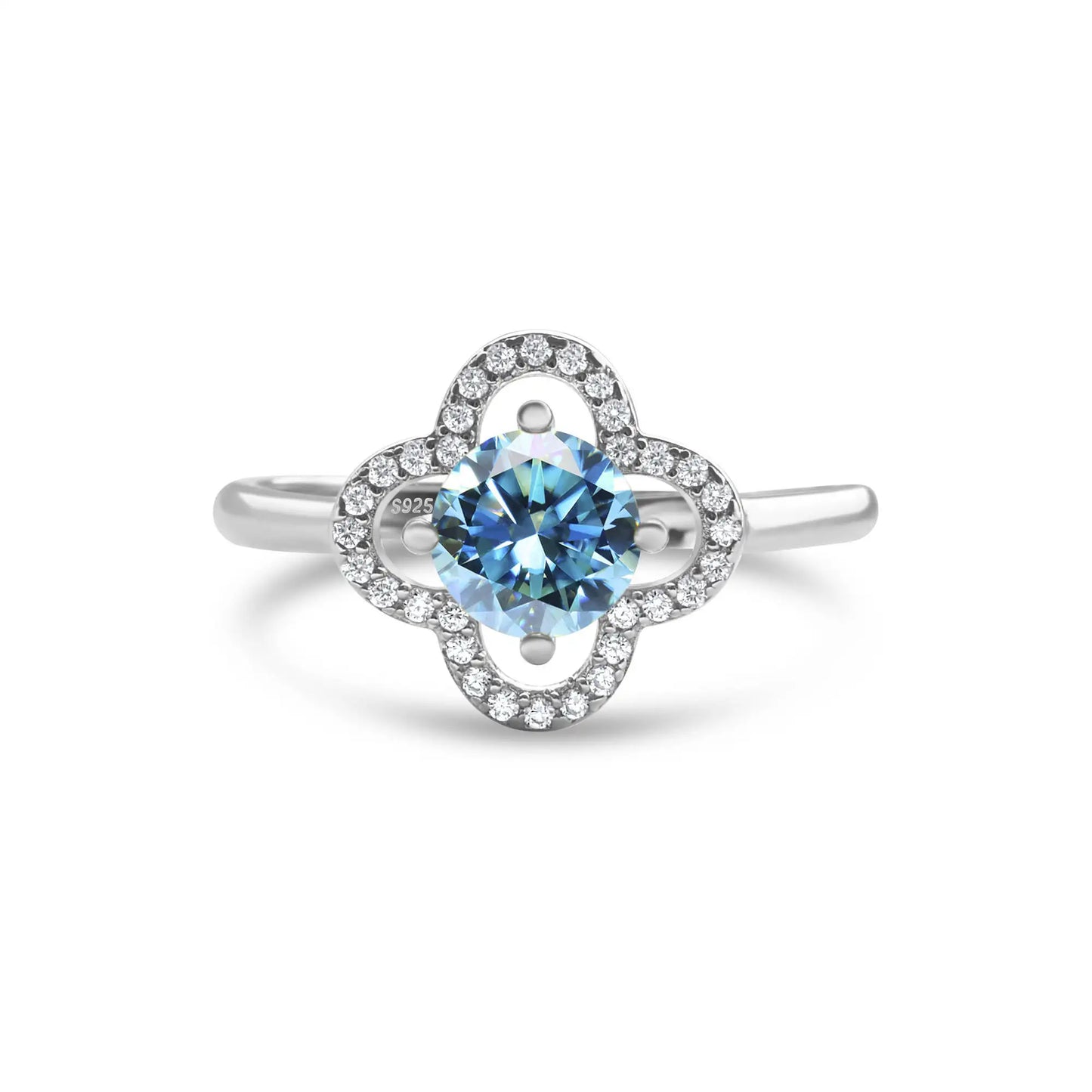 1 Carat Moissanite Flower Ring