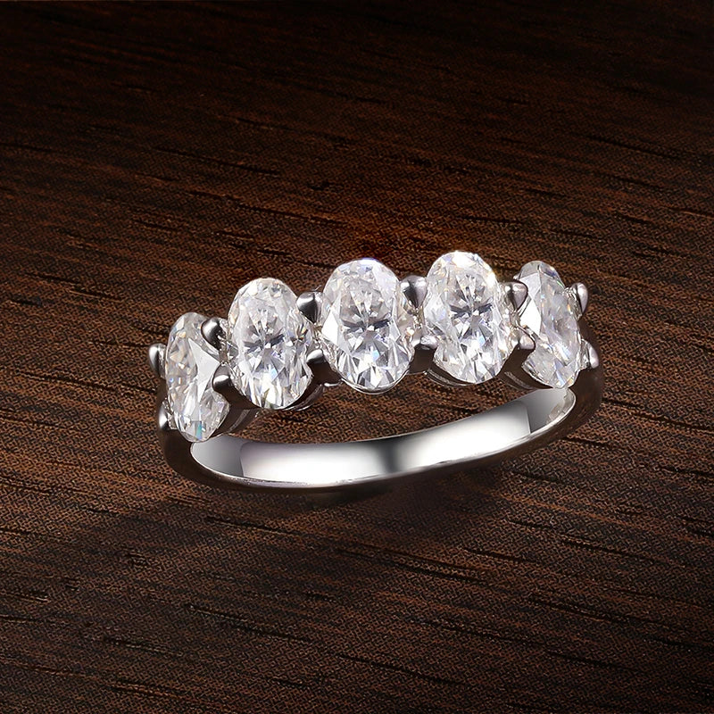 0.5ct Oval Moissanite Solitaire