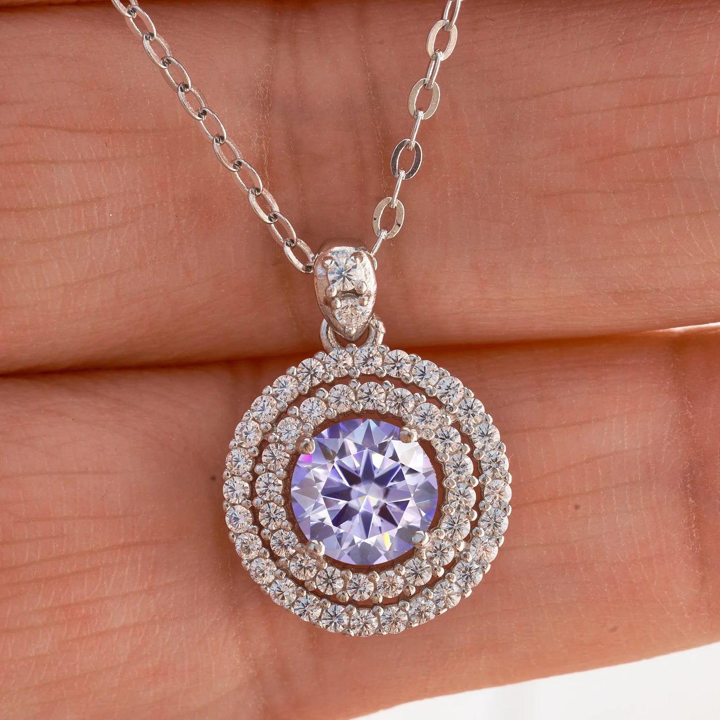 1 Carat Moissanite Pendant Necklace