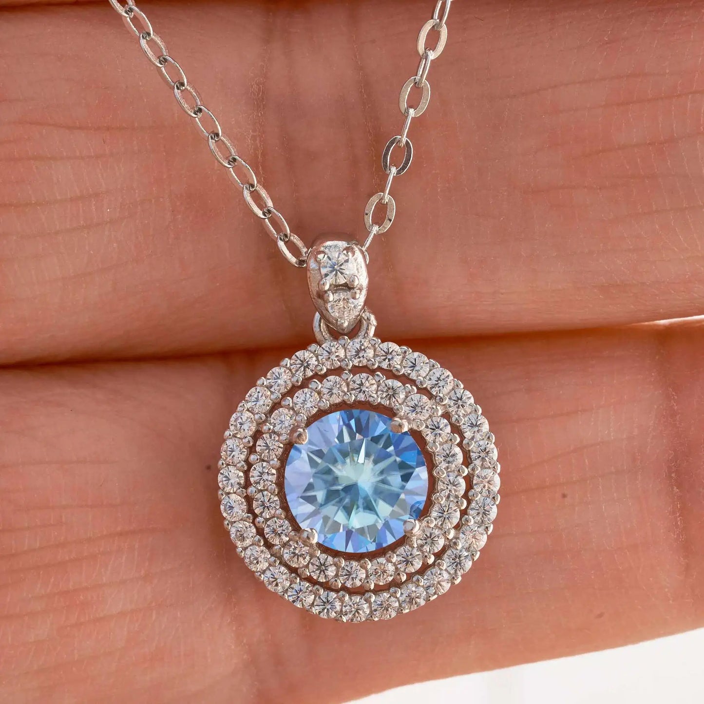 1 Carat Moissanite Pendant Necklace