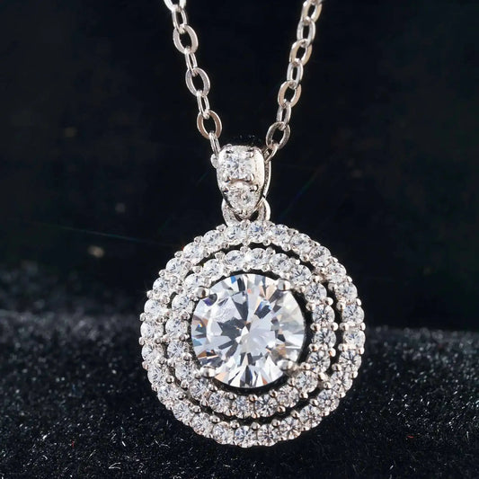 1 Carat Moissanite Pendant Necklace