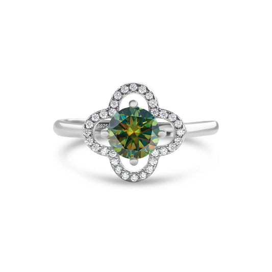 1 Carat Moissanite Flower Ring