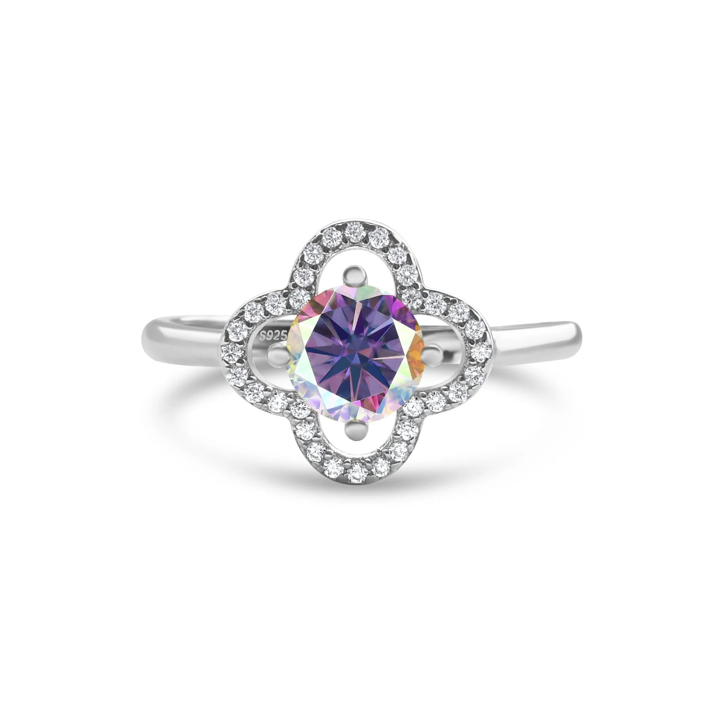 1 Carat Moissanite Flower Ring