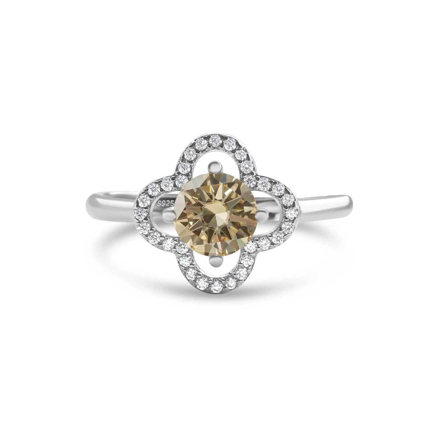 1 Carat Moissanite Flower Ring