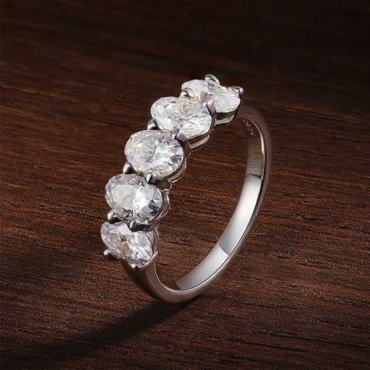 0.5ct Oval Moissanite Solitaire